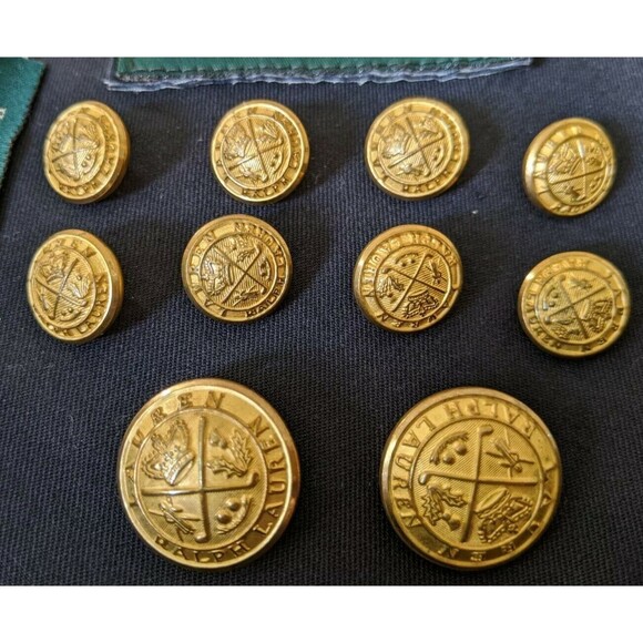 Ralph Lauren POLO CREST Metal Gold 15mm 20mm Blazer Jacket Replacement Buttons - Picture 6 of 6